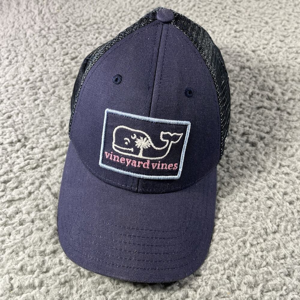 Vineyard Vines Trucker Hat Cap Mens Kiawah Island Palmetto Whale Logo Snapback
